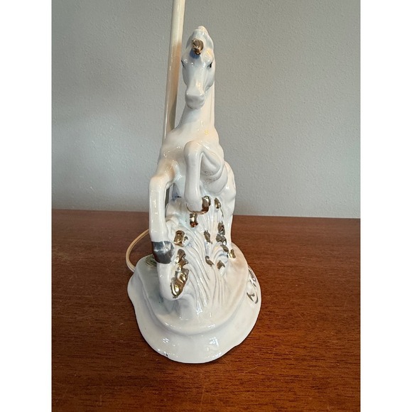 Unicorn Lamp Night Light Porcelain Gold Accents Nursery Decor Whimsical‎ - Picture 5 of 10